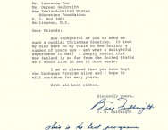 Letter from Senator Fulbright Letter from Senator Fulbright