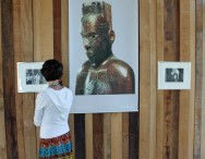 Rachel Clausing, 2010 Fulbright US Graduate Student, at an exhibition of Māori art