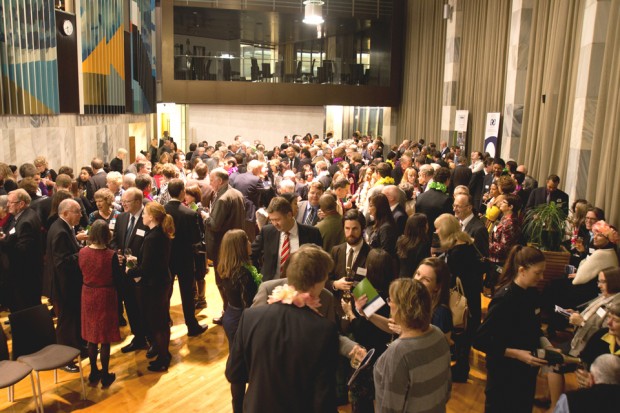 Alumni and supporters gather at parliament’s Beehive Banquet Hall in June to celebrate Fulbright New Zealand’s 65th anniversary year and honour this year’s Fulbright grantees